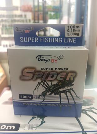 Леска для удочки spider 100м 0,18мм