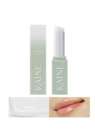 №1 доглядовий бальзам для губ з ефектом "скляних губ" kaine glow melting lip balm, 3,7г