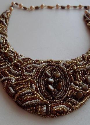 Вышитое колье «индийские напевы»