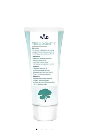 Зубная паста dr.wild tebodont-f с маслом чайного дерева 0,75% с фторидом 75мл