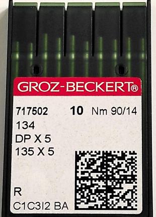 Иглы для промышленных швейных машин groz-beckert dpx5, r, №90/14 (6775)