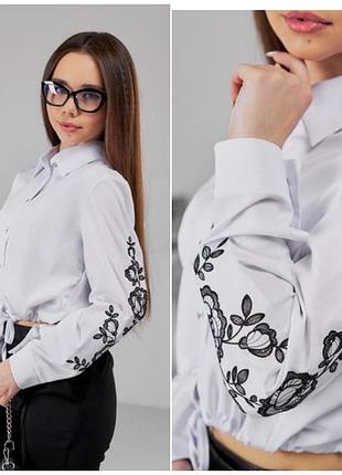 Шикарная рубашка с вышивкой