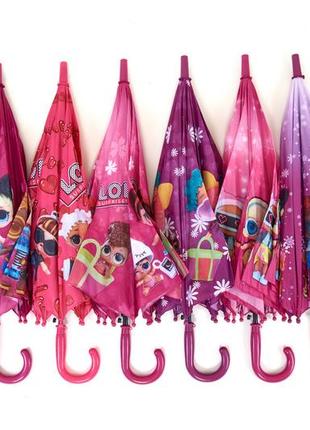 Зонт для девочек полиэстер розовый арт.147-6 flagman (китай)3 фото