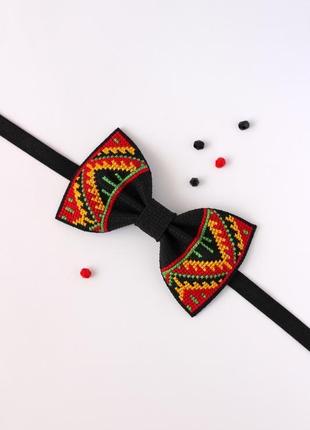 Краватка метелик з вишивкою2 фото