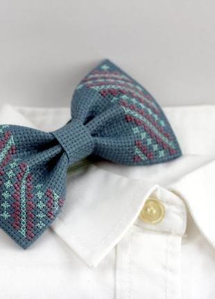 Вишитий метелик / галстук-бабочка / метелик з вишивкою3 фото