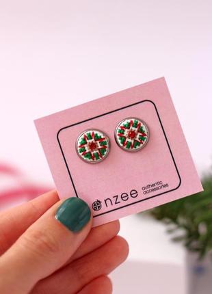 Пусети з вишивкою / вишиті сережки / сережки з вишивкою