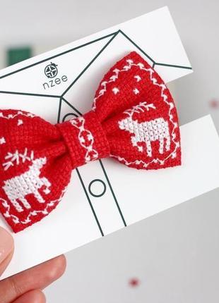 Дитячий новорічний метелик з оленями