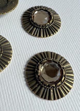 Шильда декоративний елемнт  золотий 26мм метал