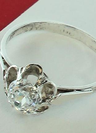 Кольцо перстень серебро ссср 875 проба 1,94 грамма размер 17,53 фото