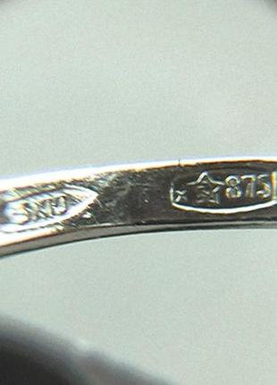 Кольцо перстень серебро ссср 875 проба 1,94 грамма размер 17,57 фото