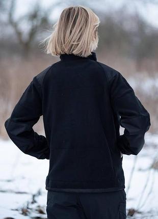 Флісова кофта чорна жіноча 2