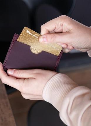Бордовая кожаная обложка чехол на права, техпаспорт id паспорт нового образца2 фото