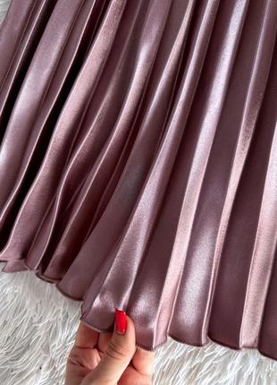 Нежная плиссированная юбка atmosphere пудрового цвета8 фото