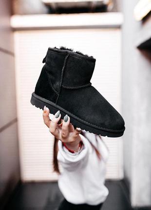 Ugg classic mini “black”сапоги женские уги