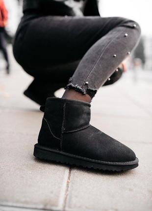 Ugg classic mini "black"чоботи чоловічі угі