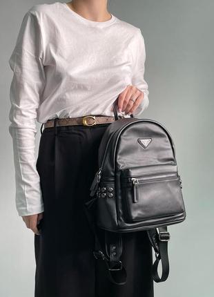 Рюкзак prada saffiano leather bag black3 фото