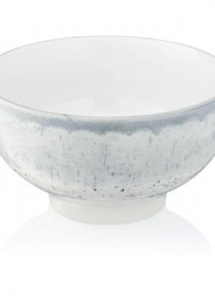 Салатник ardesto siena, 11.5см, порцеляна, біло-сірий1 фото