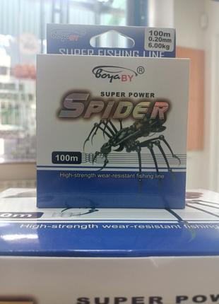 Волосінь (леска) для вудочки spider 100м 0,20мм