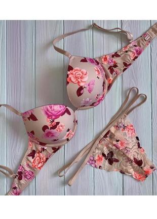 Комплект білизни victoria's secret, бюст 75в+трусики s