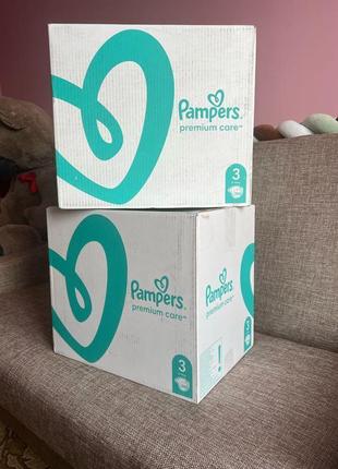 Підгузки pampers premium care 3(6-10kg) 1900грн за ящик 204шт.