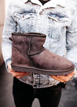 Угги ugg classic mini “chocolate”❄, зимние сапоги