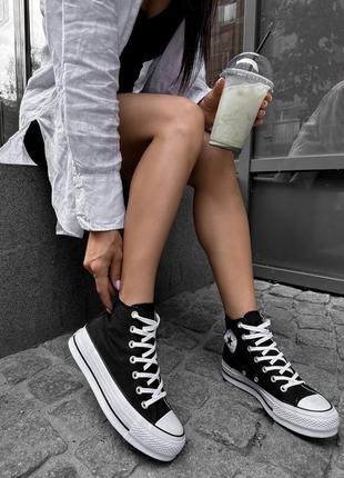 Кеды converse женские all star white black6 фото