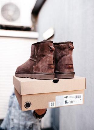 Парные угги ugg classic mini “chocolate”❄,фемили лук5 фото