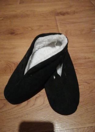 Замшевые домашние тапочки