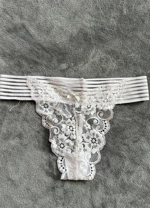 Трусики стринги ажурные кружево