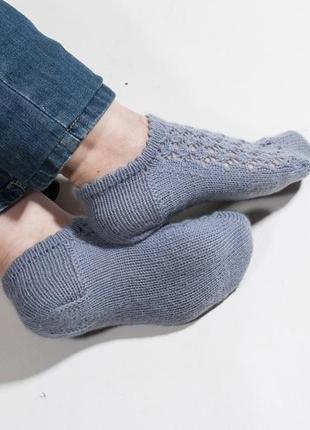 Короткі в'язані шкарпетки взуття5 фото