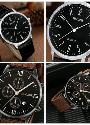 Чорний наручний кварцовий годинник браслет | наручные часы