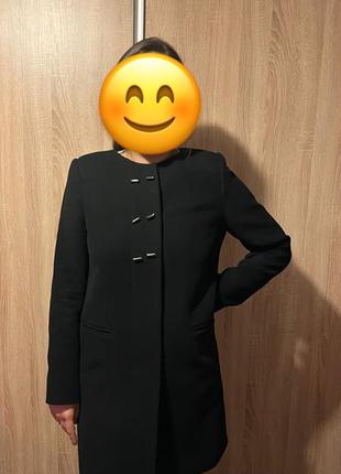 Пальто черное женское1 фото