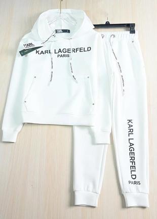 Спортивный костюм karl lagerfeld черный белый2 фото