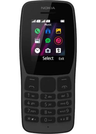 Телефон nokia 110 duos чорного кольору