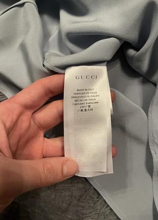Gucci 100% шелк стильная блузка рубашка от премиум бренда4 фото