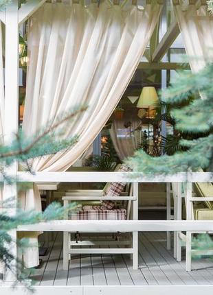 Шторы для террас с пропиткой - антимоскитные шторы.