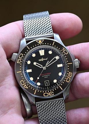 Годинник механічний heimdallr nh35 wr200 хомаж omega seamaster
