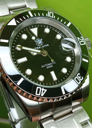 Годинник наручний steeldive sd1953 nh35a wr200m хомаж rolex15 фото