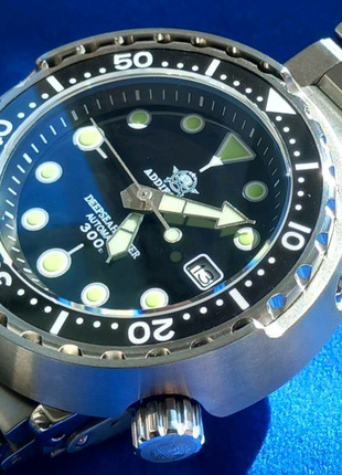 Годинник наручний дайвер addiesdive tuna, тунець 300m seiko nh358 фото