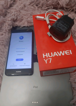 Смартфон,телефон huawei y7 16gb +micro 8gb