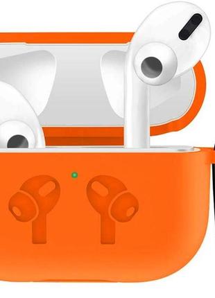 Чехол silicon для airpods pro protective case / оранжевый