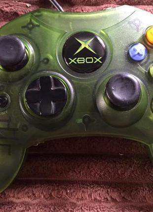 Джойстик xbox original transparent green оригiнал