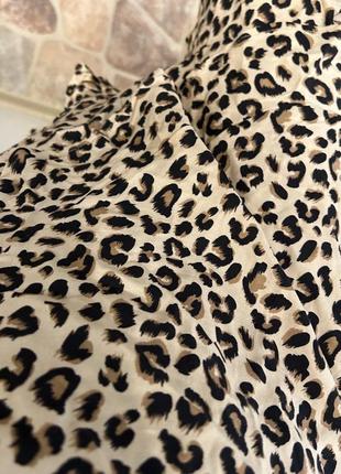 Платье леопард платье на бретелях сарафан8 фото