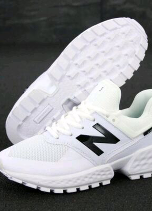 Чоловічі кросівки new balance 574 sport v2 білого кольору3 фото