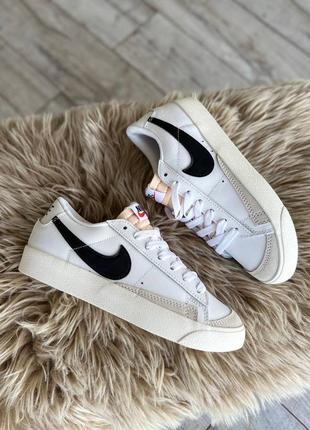 Nike blazer low 77 vintage white black2 фото