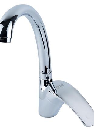 Змішувач tau sd-4b443c одноважільний для кухні з довгим виливом та керамічним картриджем ve-33