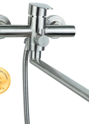 Смеситель для ванны ht ø35 с душевой лейкой однорычажный картриджный для удобного использования ve-33