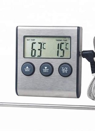 Градусник термометр зі щупом на шнурі для кухні тр 7006 фото