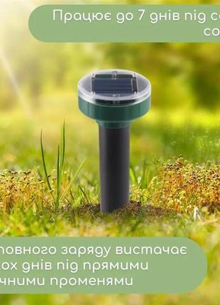 Мощный ультразвуковой отпугиватель грызунов кротов мышей для сада на солнечных батареях tool solution (solar)