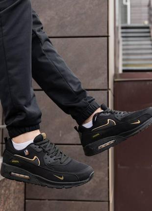 Кроссовки nike air max 90 black gold4 фото